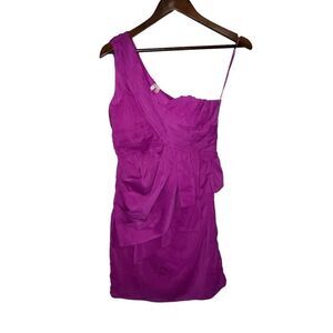 Women's Point Magenta One Shoulder Cocktail Dress